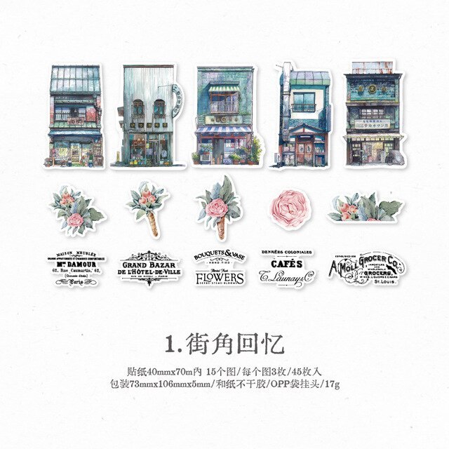 45pcs/1lot Scrapbook Sticker Decorative Sticker-JournalTale
