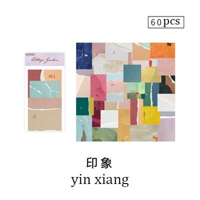 60pcs Ins Style Creative Small Fresh Retro Journal Material-JournalTale