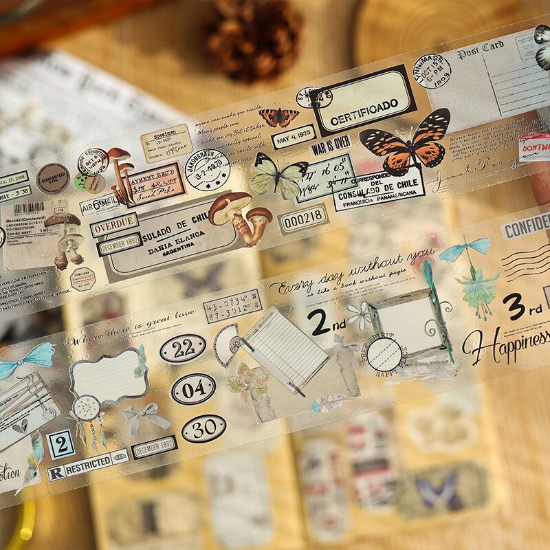 5cm*3m Vintage PVC Materials Tape Cycle-JournalTale