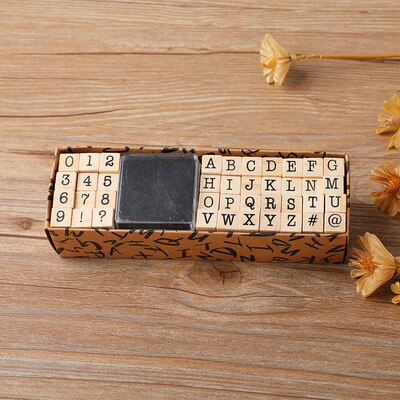 40 Pcs/Set Self Inking Number Letter Stamp-JournalTale