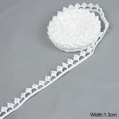 5Yards White Lace Trim Ribbon Lace Tape-JournalTale