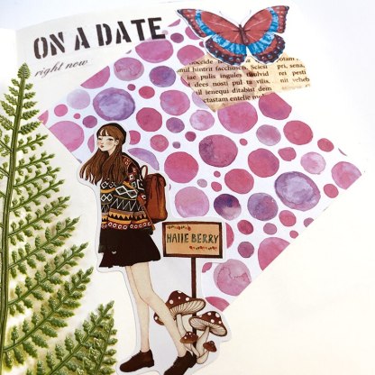 Creative self-made love girl stickers-JournalTale