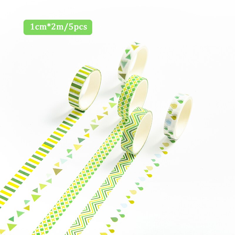 5pcs/set 10mmx2m Simple Grids Series Cute Washi Tape-JournalTale