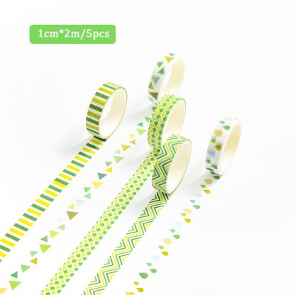 5pcs/set 10mmx2m Simple Grids Series Cute Washi Tape-JournalTale