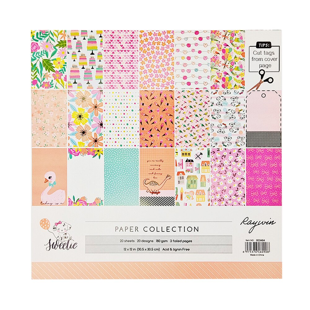 12 Inch Scrapbooking Paper 20 Sheets Craft Background-JournalTale