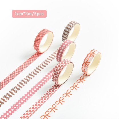 5pcs/set 10mmx2m Simple Grids Series Cute Washi Tape-JournalTale