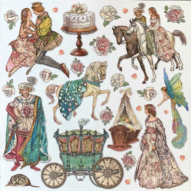 Vintage Ballet Elegance Stickers Crafts And stickers book-JournalTale