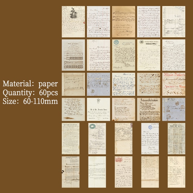 60 pcs/pack Vintage Decor Scrapbooking material paper-JournalTale