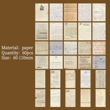 60 pcs/pack Vintage Decor Scrapbooking material paper-JournalTale