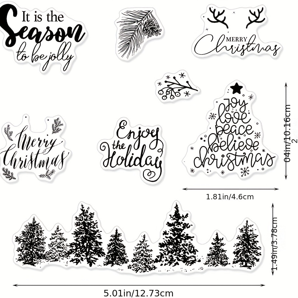Transparent Silicone Stamp Christmas Card Stamp-JournalTale