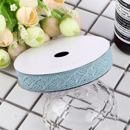 2 Yards Lace Self-adhesive Decoration Tape Sticker Cotton 1.5CM-JournalTale