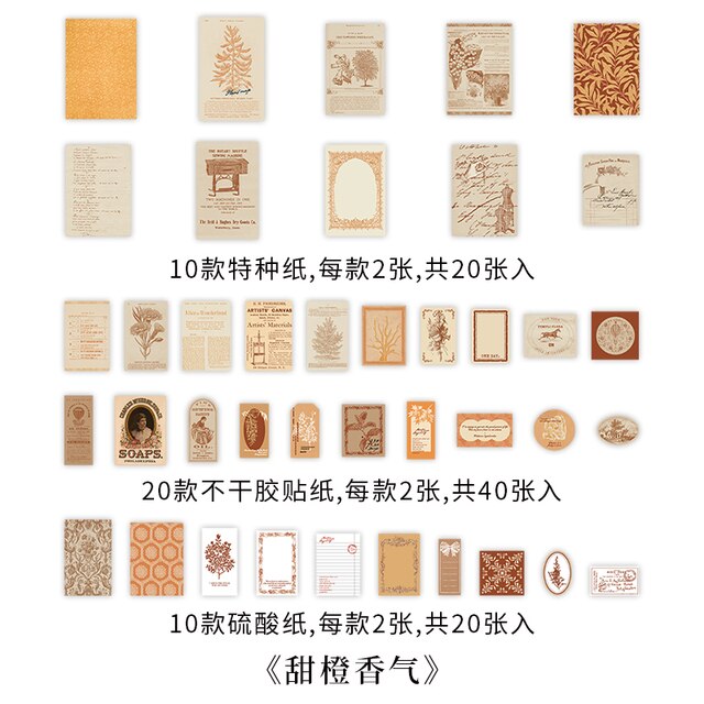 80 pcs Stickers and Decorative paper Set-JournalTale