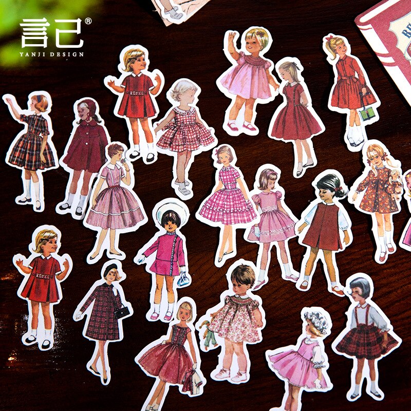 40pcs/1lot Scrapbook Sticker Pretty Kids-JournalTale