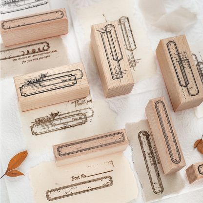 Vintage Frame Decoration Stamp Border Wooden Rubber Stamps-JournalTale