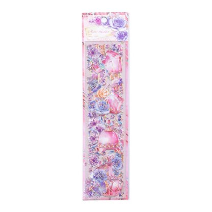 4pcs Vintage PET laser Flower Decorative Stickers-JournalTale
