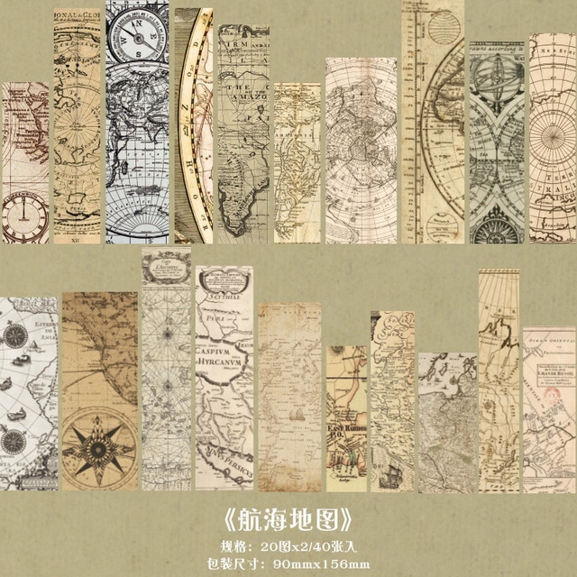 40pcs/pack Vintage Decor Stickers Kit for Junk Journal-JournalTale