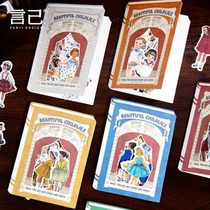 40pcs/1lot Scrapbook Sticker Pretty Kids-JournalTale