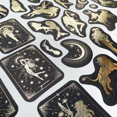 40pcs/pack Constellation Girl Journal Foil Paper Sticker-JournalTale
