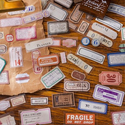 55mm*2m Vintage Letters Writable Tapes-JournalTale