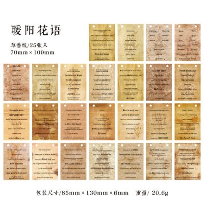 Vintage English Text Material Paper-JournalTale