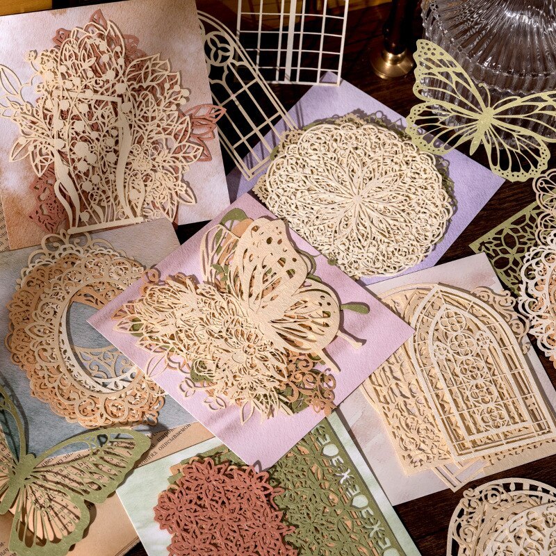 10pcs/lot Memo Pads Material Paper Lace-JournalTale