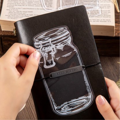 20pcs Transparency glass bottle PET Sticker Diy-JournalTale