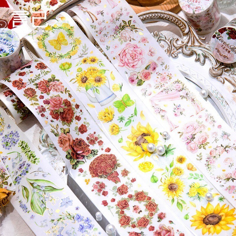 Sunflower Rose Series Washi Tape Washi Masking Tape-JournalTale