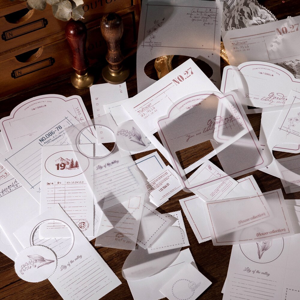 30pcs/lot Memo Pads Material Paper Fragment-JournalTale