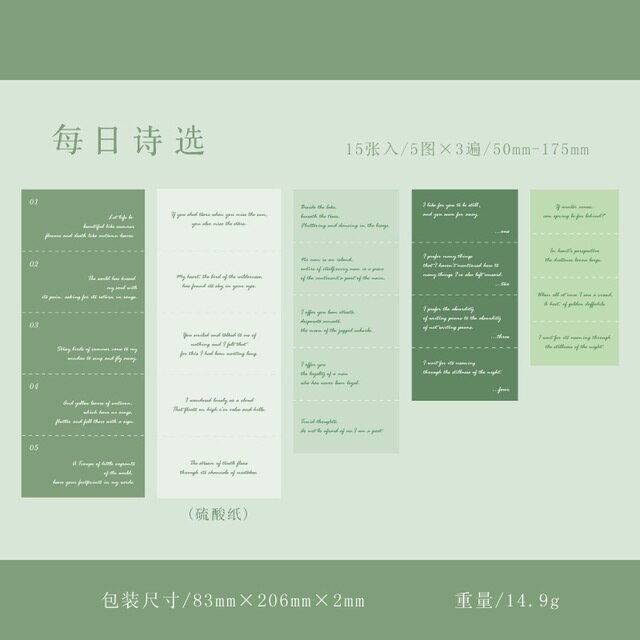 15Sheet DIY Journal Scrapbooking Decoration Stationery Material-JournalTale