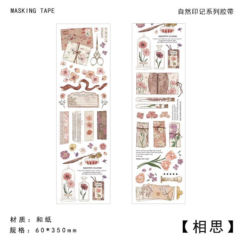 Vintage Wild Floral Plant Washi Tape Japanese Masking Decorative-JournalTale