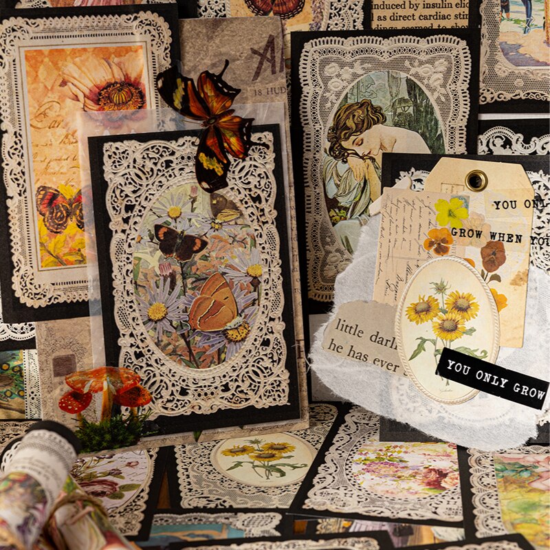 60 pcs/pack Vintage Lace Material paper Diy Decorative paper-JournalTale