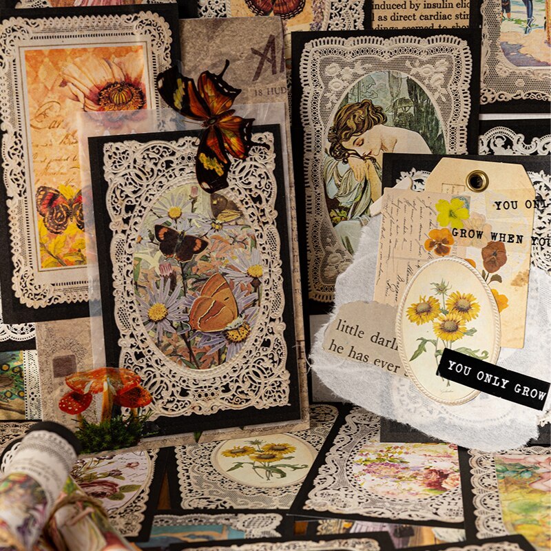 60 pcs/pack Vintage Lace Material paper Diy Decorative paper-JournalTale