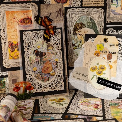 60 pcs/pack Vintage Lace Material paper Diy Decorative paper-JournalTale