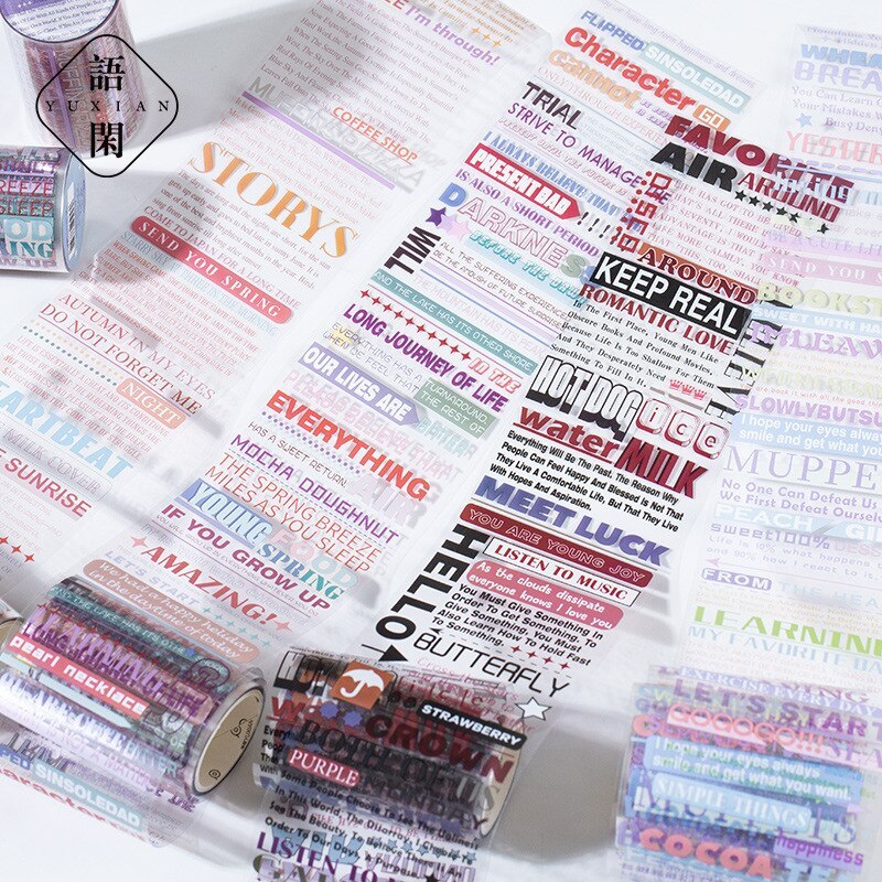 1pcs/1lot Decorative Adhesive tapes Words Stickers-JournalTale