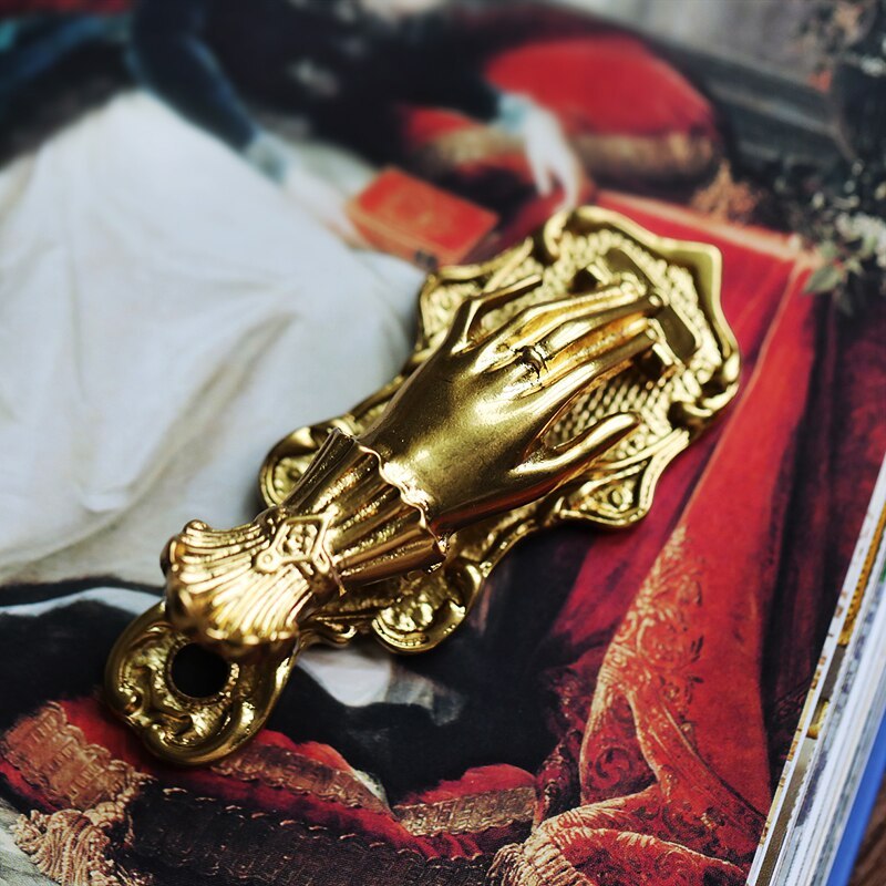 Vintage Golden Siver Brass Noble Lady Hand Paper Clips-JournalTale
