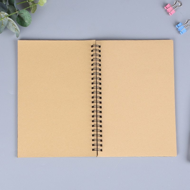 1 Book Retro Spiral Coil Kraft Paper Notebook-JournalTale
