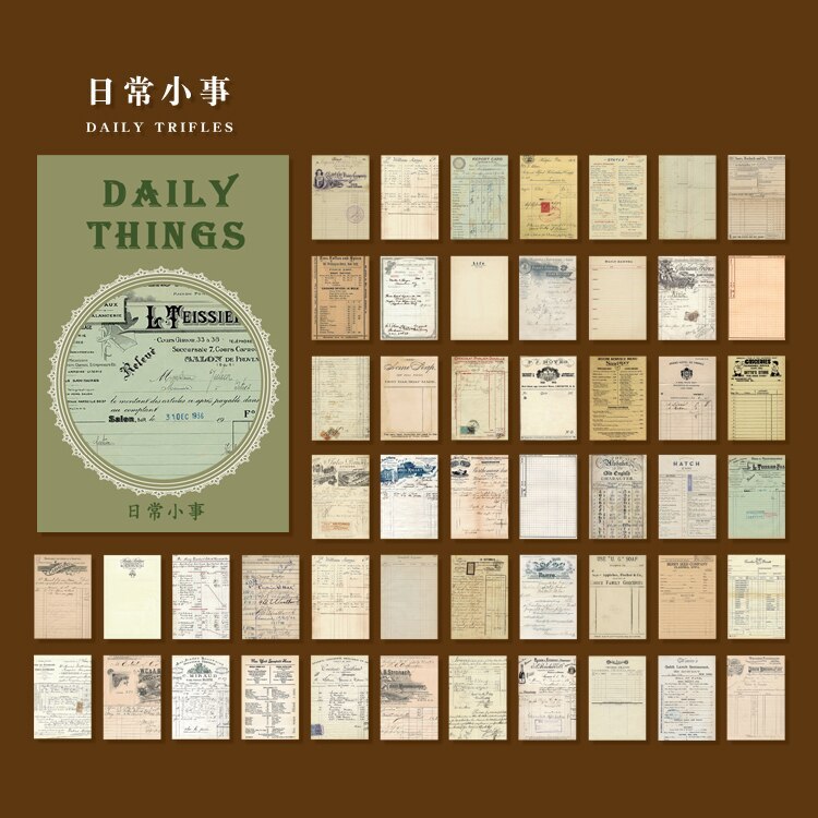 50pcs/pack Vintage Translucent Material Paper-JournalTale