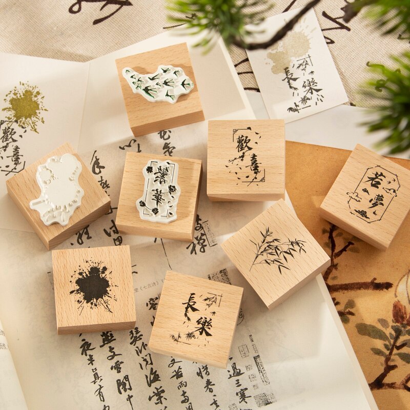 Wood Stamp Traditional Painting Stamp-JournalTale