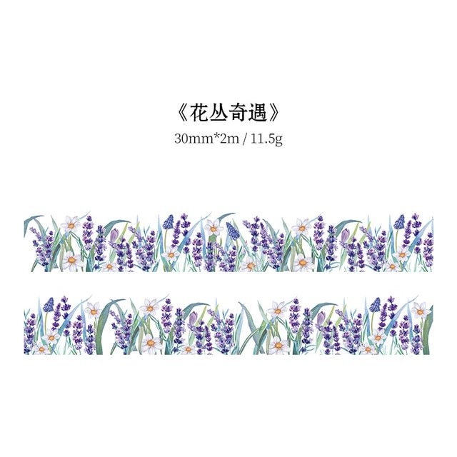 30mm/50mm*2m Vintage Plant Flowers Washi Tapes-JournalTale