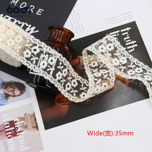 1Yards  Mesh Embroidered Lace Ribbon Materials-JournalTale