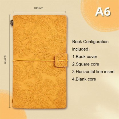 A6 Embossed Lace Notebooks Vintage Notebook Journal-JournalTale