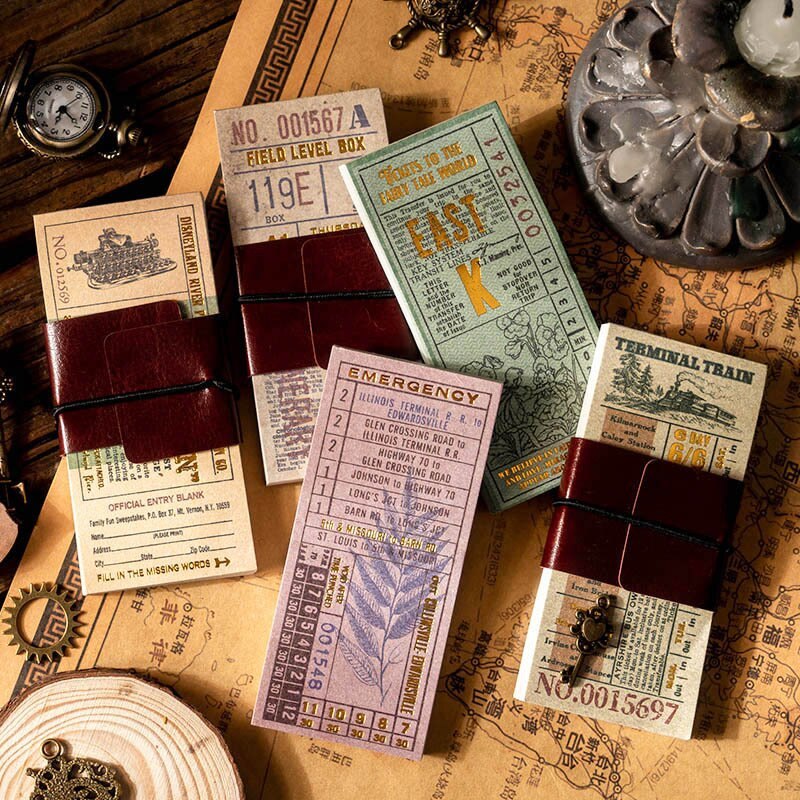50pcs/lot Memo Pads Material Paper Ticket collector-JournalTale