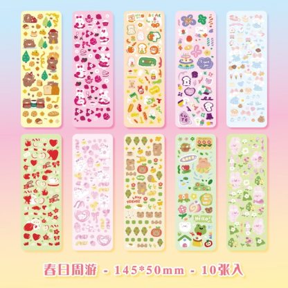 10PCS Cartoon Animals Travel Decorative Stickers Cute-JournalTale