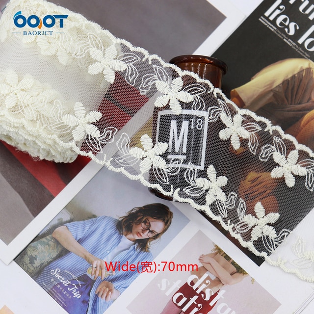 1Yards  Mesh Embroidered Lace Ribbon Materials-JournalTale