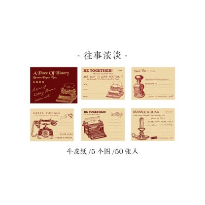 50pcs/pack Vintage Style Kraft Material Paper for Scrapbooking-JournalTale