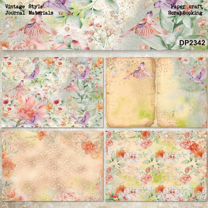 8 Sheets A5 Animal Scrapbooking Patterned Paper-JournalTale