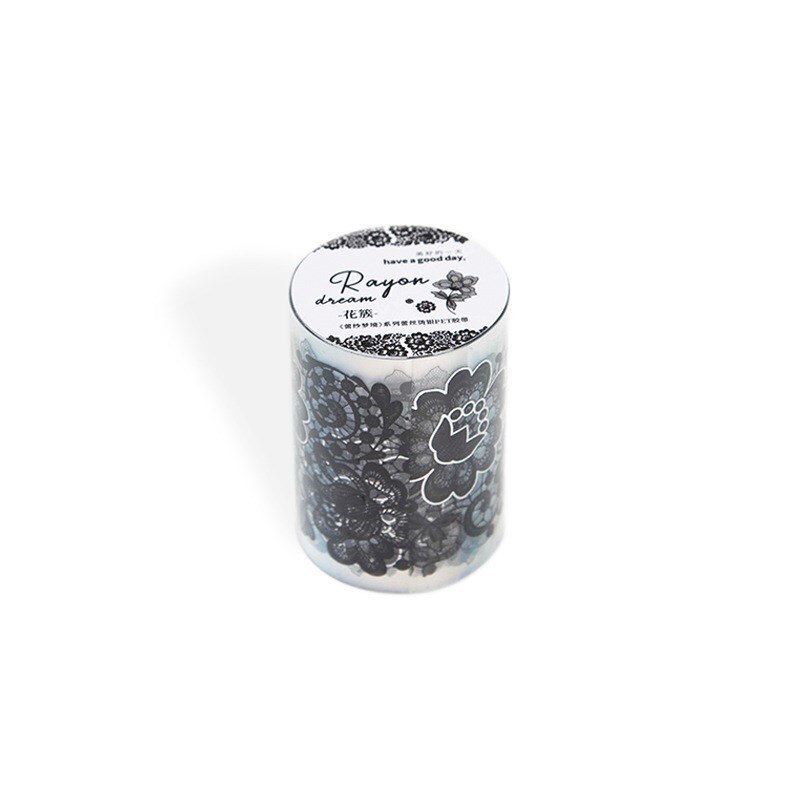 Washi Tape Lace Flower Clear Pattern DIY Decorative Tape-JournalTale