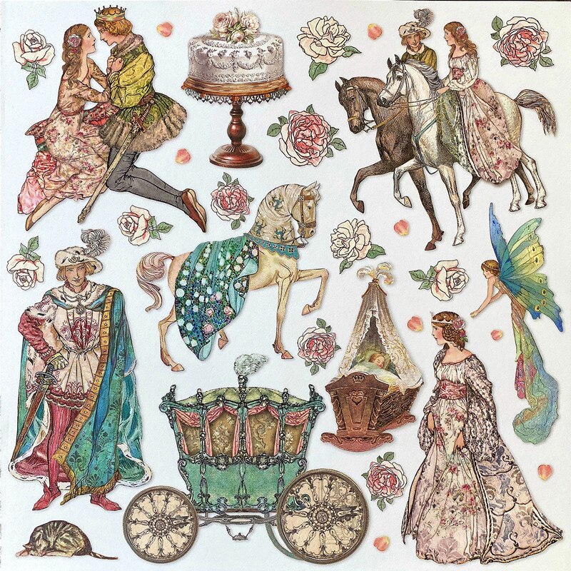 Vintage Ballet Elegance Stickers Crafts And stickers book-JournalTale