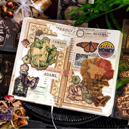 6pcs/pack Antique Materials Stickers Deco-JournalTale