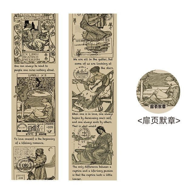 European Vintage Plant Washi Tape Stickers Junk Journal-JournalTale